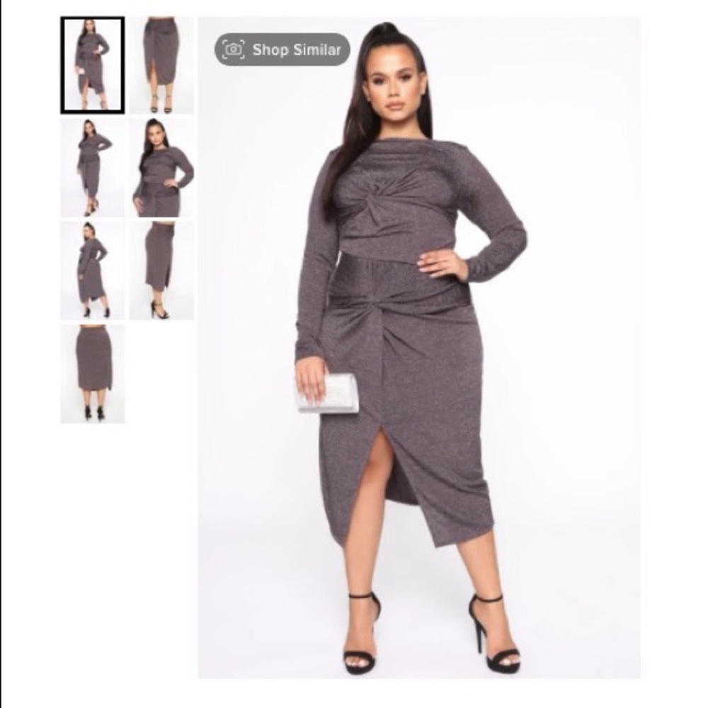 Chocolate Glitter skirt set 😍